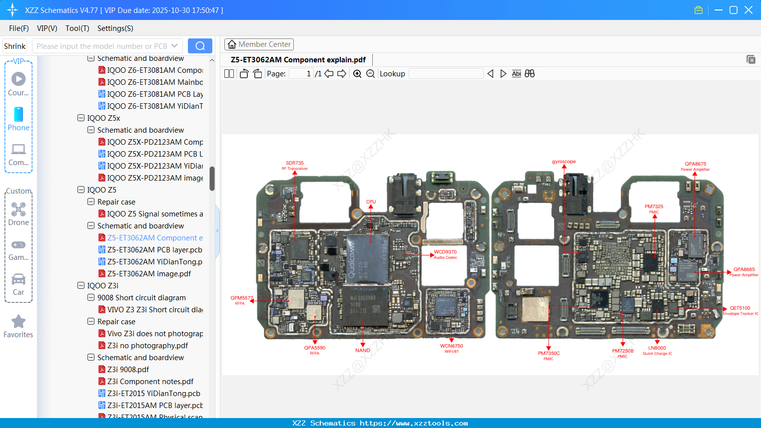 VIVO Z5-ET3062AM Component Explain
